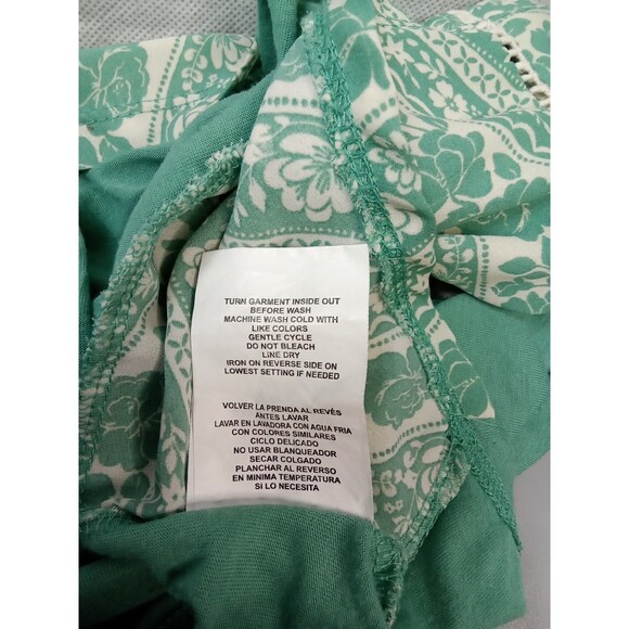 Hint‎ Of Mint Women Medium Green Floral Lace Floral Tank Top - Picture 12 of 12